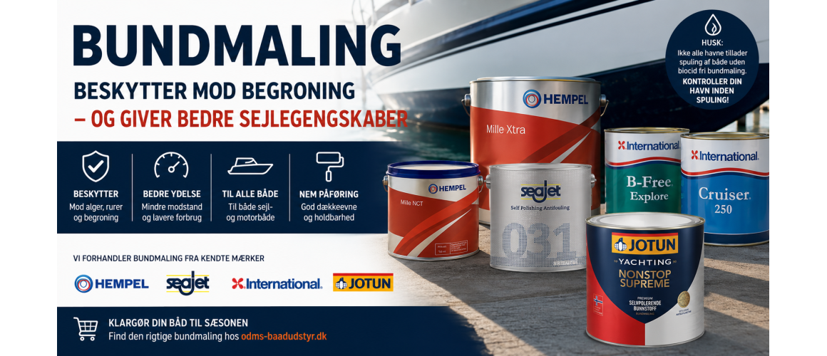 Bundmaling til motorb�de og sejlb�de med effektiv beskyttelse mod begroning, alger og rurer.