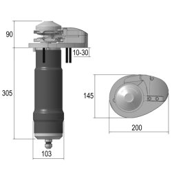 Lofrans XP800 ankerspil 500 12v DIN 766 8mm k�dehjul inkl. K