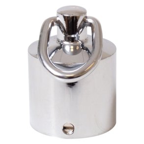 Gelnder endebeslag krom med ring 36mm