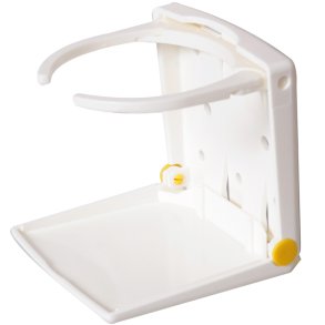 Flaskeholder plast justerbar hvid