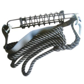 Brofortjning med fjeder, sikkerhedsbnd & 16mm 5m tov