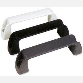 Hndtag plast sort 137x40mm