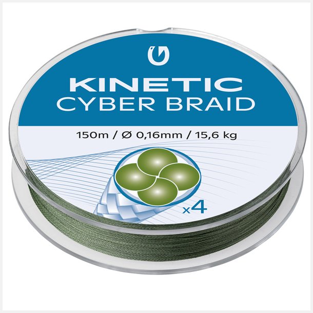 Kinetic Cyber braid 4, 0,14mm / 14,8kg