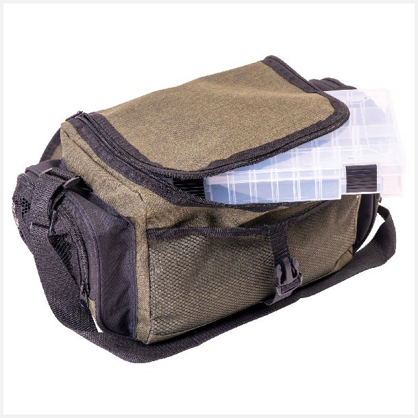 Kinetic fiske taske med 3 bokse 39x37x20cm