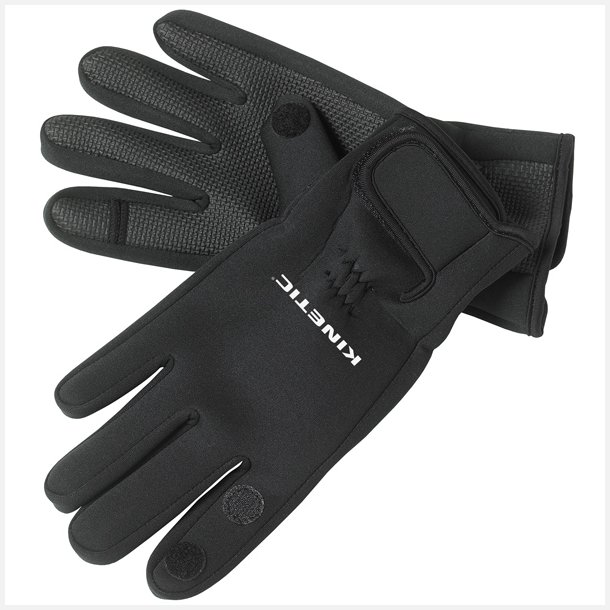 Kinetic neoprene handske Full finger sort, str L