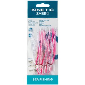 kinetic Sabiki blksprutte torsk/sej, Pink/glimmer