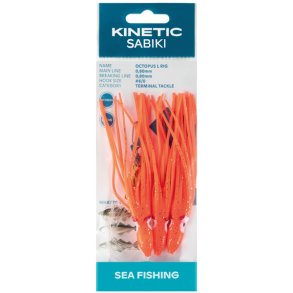 Kinetic Sabiki blksprutte torsk/sej, Orange/glimmer