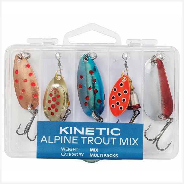 Kinetic Alpine trout mix, 5stk