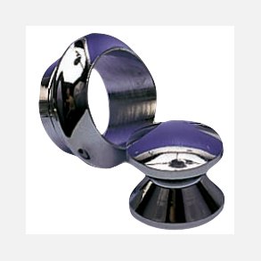 Roser/Knop forkromet messing til dr 19mm mont. hul 23 mm