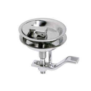 Drkbeslag fjederbelastet med stop & ls 70mm RF stl