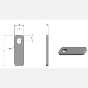 Roca rigel til drkbeslag RF 316