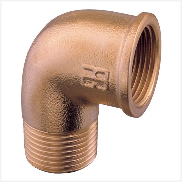 Guidi Bjning 90&deg; ind/udv  1/2" bronze