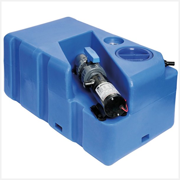 Septiktank 60l med 24v macerator 65x39x30cm