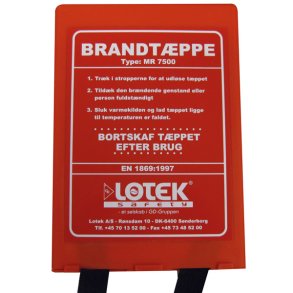 Brandtppe 1,20x1,8m i box, Dansk tekst EN 1869 godkendt