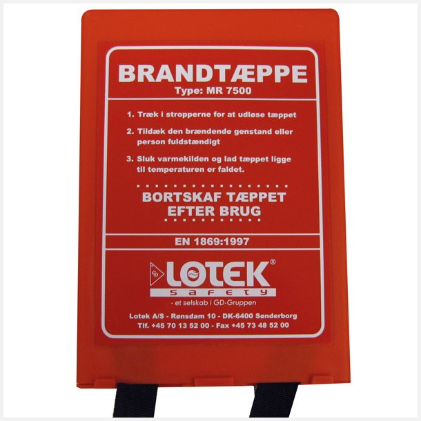 Lotek brandtppe i box EN1869, 120x180cm