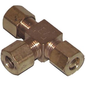 Union t-stykke messing til 8mm rr blister