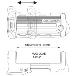 ROKK Smart mobil klemme holder 45-95mm