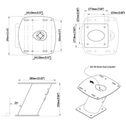 ScanStrut PowerTower til radar, sort 250mm/10"