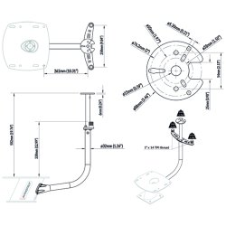 ScanStrut PowerTower stang til 2 VHF antenner &amp; 1 lantern