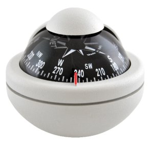 Riviera kompas COMET BC2 48mm - lysegr med sort rose