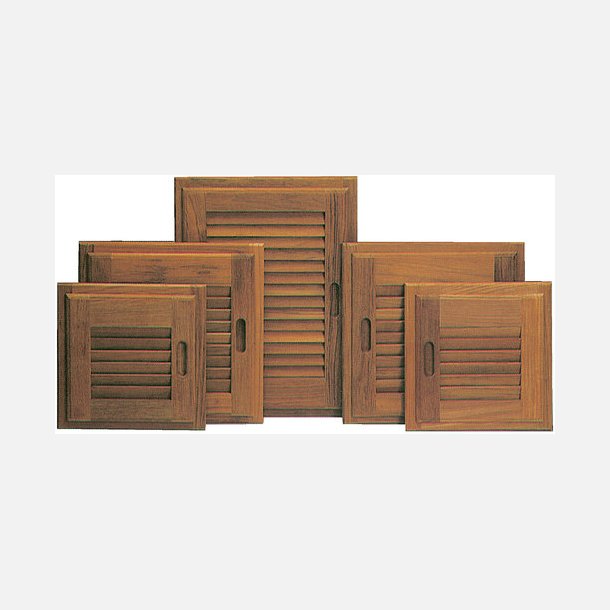 Roca  jalousilge med ramme teak, hjre 35,5x35,5cm