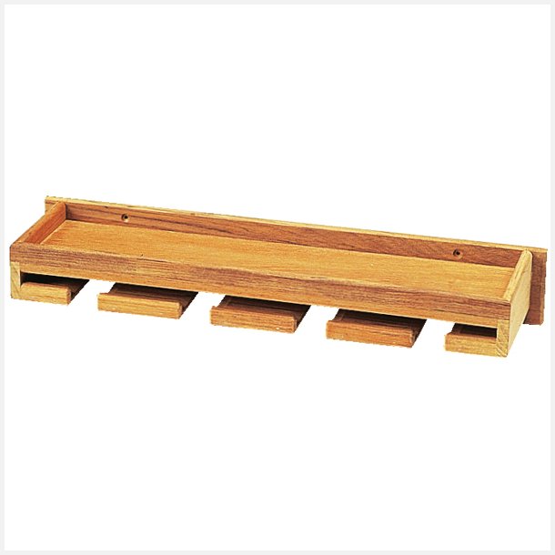 Roca vinglasholder med tophylde teak 44,5x13x6cm