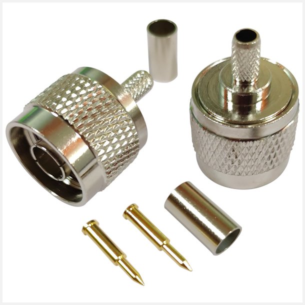 1852 N hanstik til 6mm kabel (RG58), crimpning, 2-pak