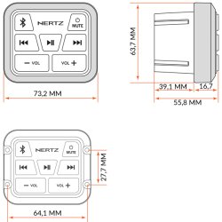 Hertz HMR BT - BLUETOOTH MODTAGER, VANDT�T