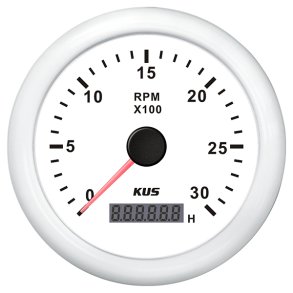 Kus omdr.tller diesel 0-3000 0.5-250 med time.hvid 12/24V 