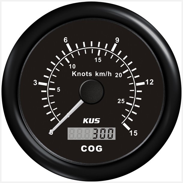 Kus gps speed 0-15knob, sort 12/24v 85