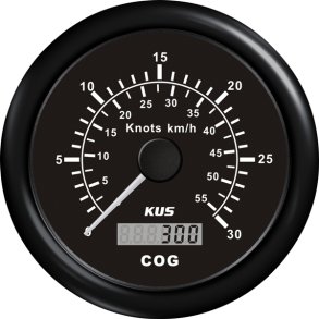 Kus gps speed 0-60knob, sort 12/24v 85