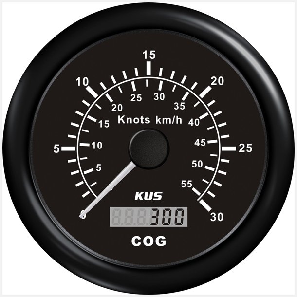 Kus gps speed 0-60knob, sort 12/24v 85