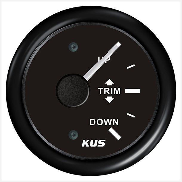 Kus trimindikator, sort 160-10ohm, 12/24v mercury