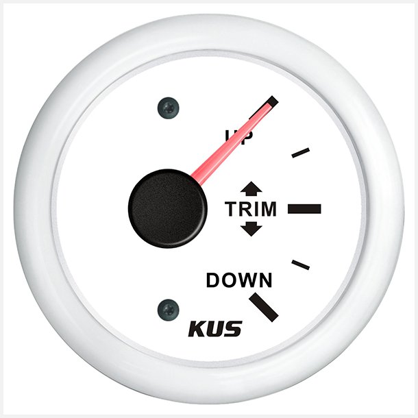 Kus trimindikator, hvid 160-10ohm, 12/24v mercury