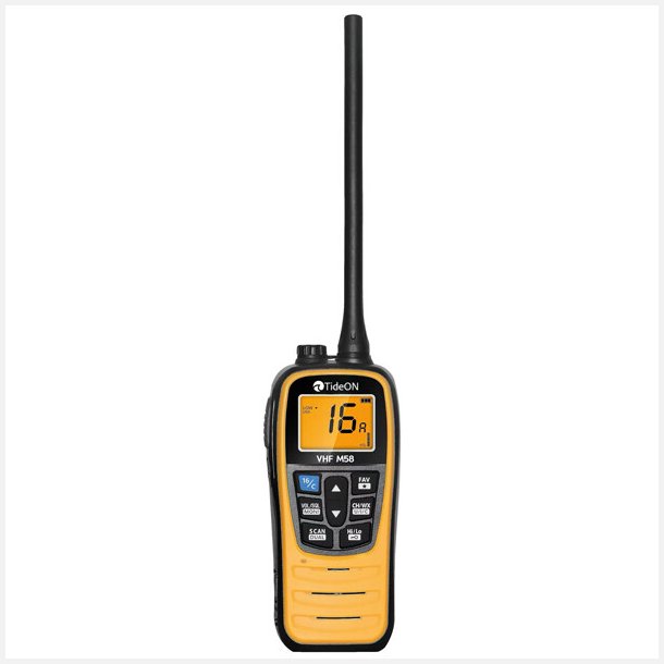TideON M58 flydende h�ndholdt VHF-radio 5W med USB-C