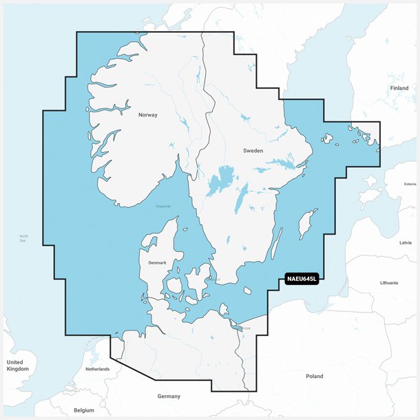 Navionics+ Large Danmark EU645L &quot;kun ved kb af plotter&quot;