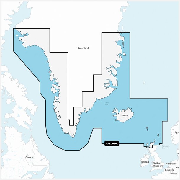 Navionics+ Large Grnland EU620L&quot;KUN VED KB AF PLOTTER&quot;