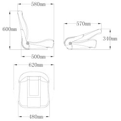 ESM CP48 foldes�de sort/brunr�d