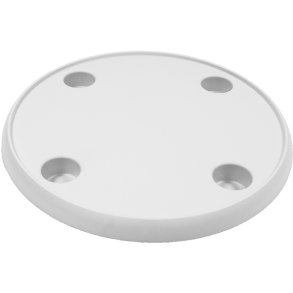 Bordplade af hvid ABS 61cm med 4 kop/flaske holder