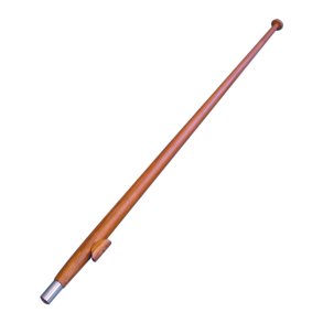1852 Flagspil i teak 120cm Bsning 32mm