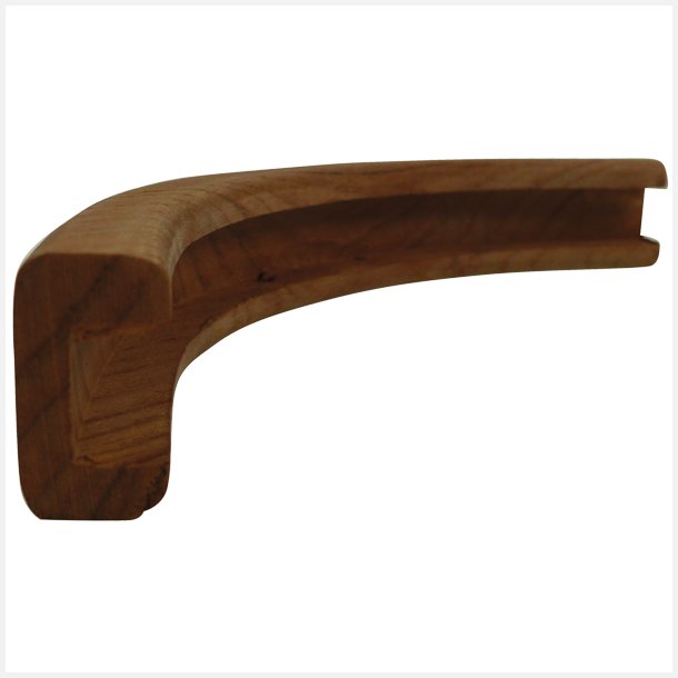 Roca udvendig U-liste teak 50/90&ordm;, spor 10mm