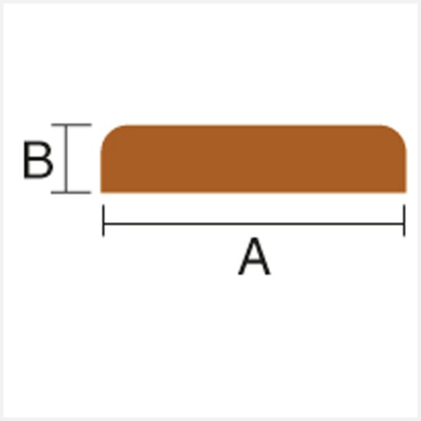 Roca dkliste teak 19x7mm, 2m