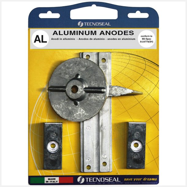 Alu anode kit til mercury f30-f40-f60