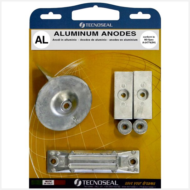 Alu anode kit til honda 40c hk &amp; 50c hk