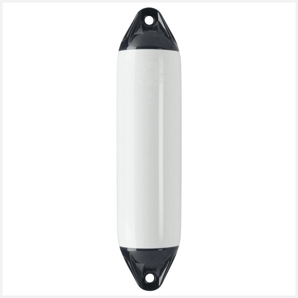 Polyform fender F01 Small hvid/sort top, 130x370mm