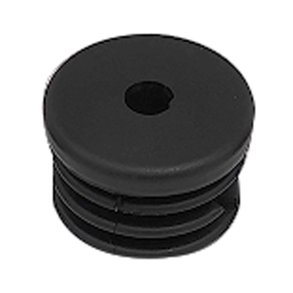 Endeprop indvendig, sort PVC til r�r �25mm, 4 stk.