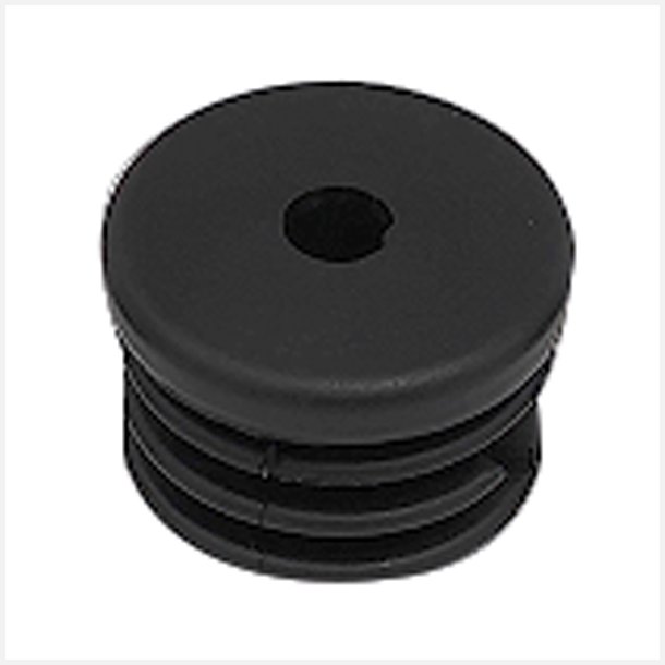 Endeprop indvendig, sort PVC til r�r �25mm, 4 stk.