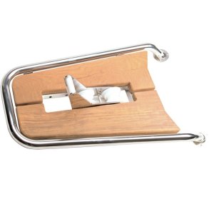 Stvnplatform med teak & ankerrulle 70x48cm 32mm rr