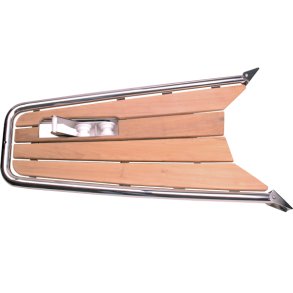 Stvnplatform med teak & ankerrulle 140x62,5cm 42mm rr