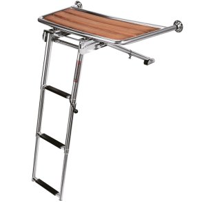 Badeplatform L-84cm d-38cm 25mm rr m/teleskopstige 3 trin